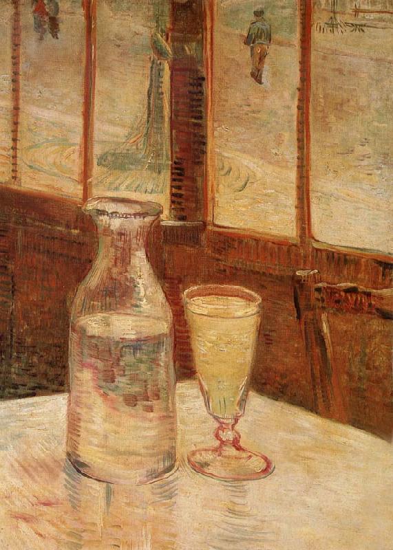 An absinthe glass and water decanter, Vincent Van Gogh